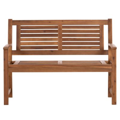 OUTDOOR BENCH 2-SEATER DANNY HM6547 ACACIA WOOD IN NATURAL COLOR 122x60x92Hcm
