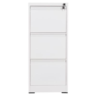 SET 2PCS OFFICE FILING CABINETS SIDER HM10995.02 WHITE METAL