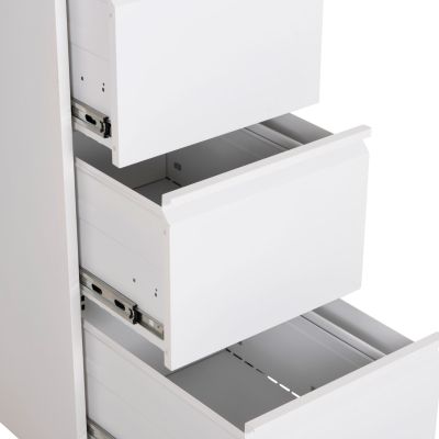 SET 2PCS OFFICE FILING CABINETS SIDER HM10995.02 WHITE METAL