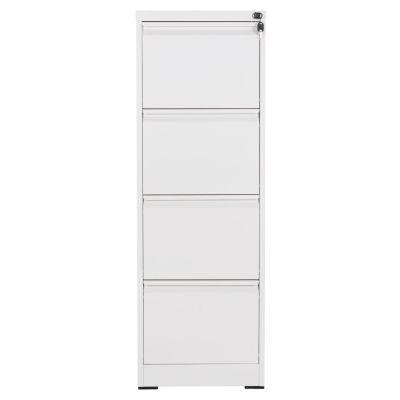 SET 2PCS OFFICE FILING CABINETS SIDER HM10995.02 WHITE METAL
