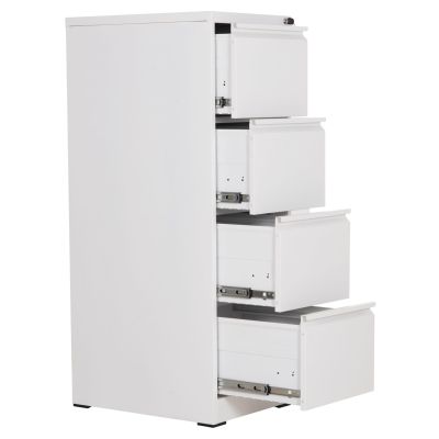 SET 2PCS OFFICE FILING CABINETS SIDER HM10995.02 WHITE METAL