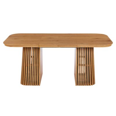 DINING SET 7PCS EXTENDABLE CORNEL HM12107.02 MDF--FABRIC IN BEIGE