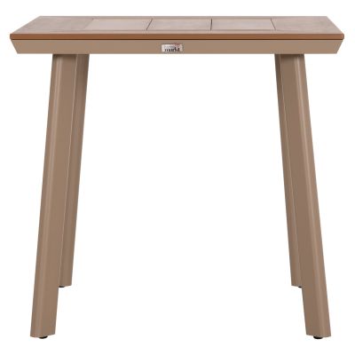 ALUMINUM DINING TABLE SQUARE TABER HM5563.04 CAPPUCCINO WITH POLYWOOD TOP 80x80x73Hcm.