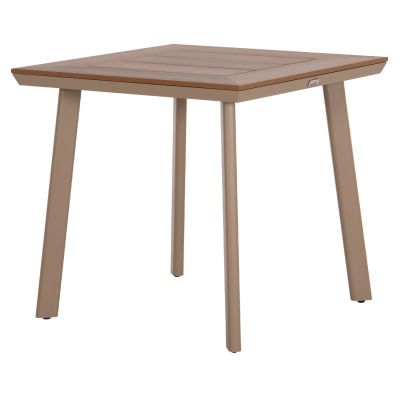 ALUMINUM DINING TABLE SQUARE TABER HM5563.04 CAPPUCCINO WITH POLYWOOD TOP 80x80x73Hcm.