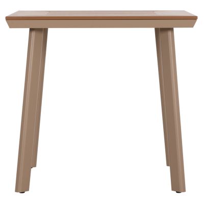 ALUMINUM DINING TABLE SQUARE TABER HM5563.04 CAPPUCCINO WITH POLYWOOD TOP 80x80x73Hcm.