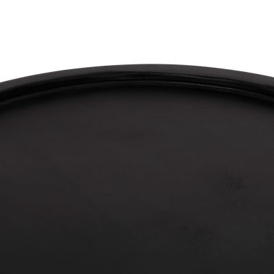 SIDE TABLE BERMAL HM9889.12 SOLID SUAR WOOD IN BLACK COLOR Φ35x65Hcm.