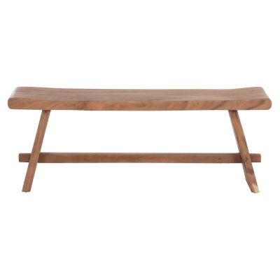 Градинска пейка за двама KONNY-дърво суар в естествен цвят, 121x30,5x45 см (височина).