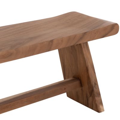 Градинска пейка за двама KONNY-дърво суар в естествен цвят, 121x30,5x45 см (височина).