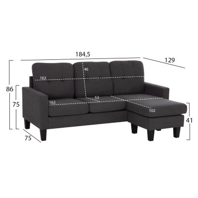 STUDENT PACK LIVING ROOM 5PCS HM21295 SONAMA/GREY/WHITE