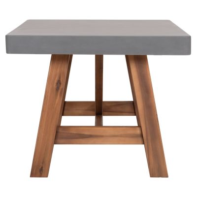 DINING TABLE MAEVE HM6596.01 GREY FIBER CEMENT TOP--ACACIA WOOD LEGS 160x90x75Hcm.