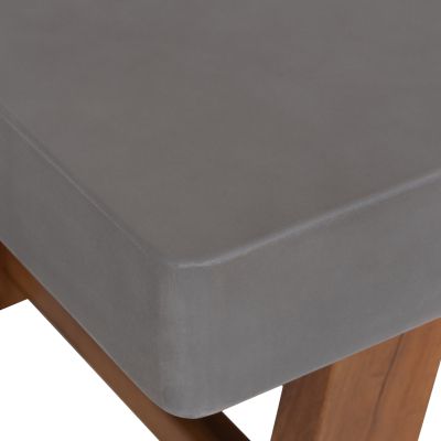 DINING TABLE MAEVE HM6596.01 GREY FIBER CEMENT TOP--ACACIA WOOD LEGS 160x90x75Hcm.