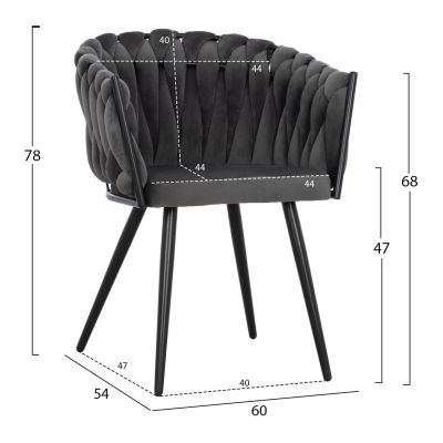 DINING SET 5PCS RAVEN HM12116.01 CERAMIC TOP GREY MARBLE--GREY VELVET