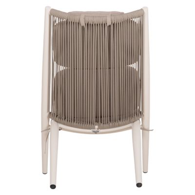 LOUNGER RELAX REMUS HM6642.02 ALUMINUM IN WHITE--OLEFIN ROPE IN BEIGE 63x87x94Hcm.