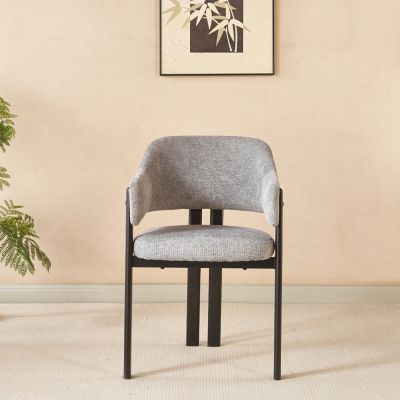 Трапезен стол DIRENO– сива 57x58x81,5 см (в).
