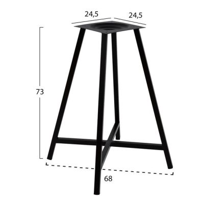 Table's Base Metallic Black TS951