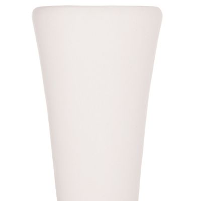 DECORATIVE FLOOR VASE NEBULA HM4660.02M FIBER CEMENT IN WHITE--TEAK WOOD Φ45x148Hcm.