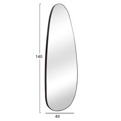 WALL MIRROR CRITHER HM4486.11 MDF FRAME IN BLACK COLORING 49x140Hcm.