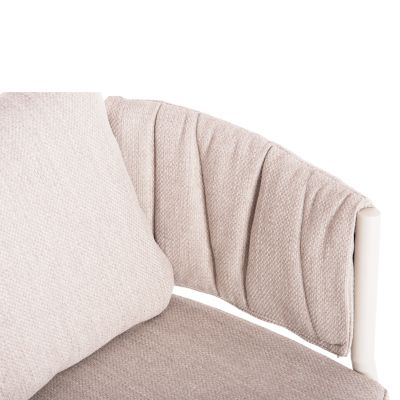 OUTDOOR DINING SET 5PCS SHANKS HM11390.02 ALUMINUM IN CREAM WHITE & OLEFIN CUSHION COVERS IN BEIGE