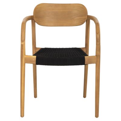 ARMCHAIR OSLO HM9636.02 TEAK WOOD IN NATURAL & ROPE--B'RATED 55x54x80Hcm.