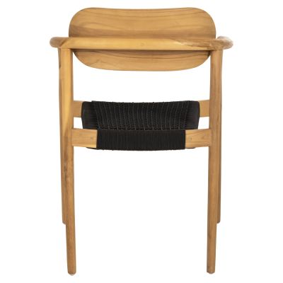 ARMCHAIR OSLO HM9636.02 TEAK WOOD IN NATURAL & ROPE--B'RATED 55x54x80Hcm.