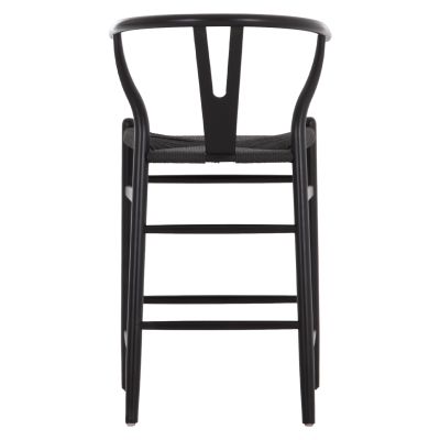 BAR STOOL BRAVE HM9405.04 WITH WISHBONE BACK-BEECH WOOD-BLACK 48x53x100Hcm.