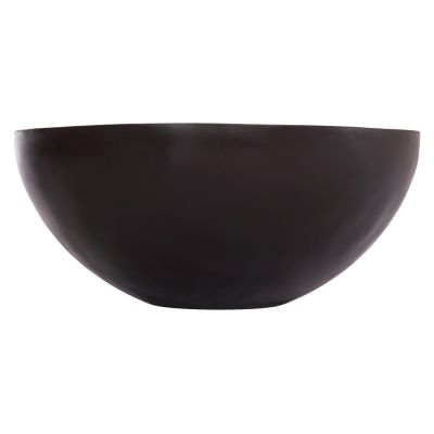DECOR ROUND COFFEE TABLE BOWL HM8717.22 RUSTY WITH ACACIA WOOD TOP Φ89.5X39Hcm.