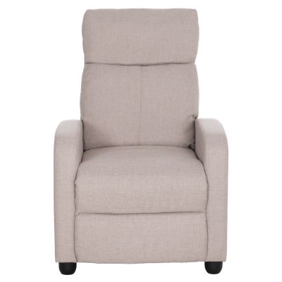 ARMCHAIR WITH PUSH-BACK RELAX MECHANISM DROSEN HM3299.03 BEIGE FABRIC 68x80x93Hcm.