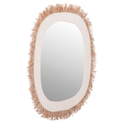 WALL MIRROR SERIES SANTORINI HM4527 MDF IN OFF WHITE-DECOR IN BEIGE 78x1,8x78Hcm.