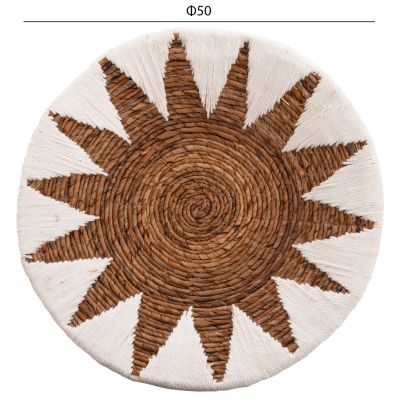 WALL DECOR 3PCS SET ROUND MADE OF RUSH HM9481