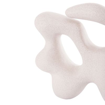 CERAMIC TABLE DECOR SERIES ISIL HM4596 OFF WHITE WITH CRYSTALLISATION 33.5x15.5x30Hcm.