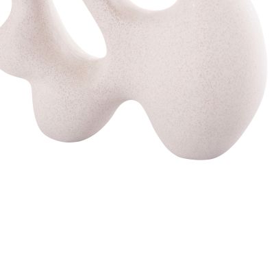 CERAMIC TABLE DECOR SERIES ISIL HM4596 OFF WHITE WITH CRYSTALLISATION 33.5x15.5x30Hcm.