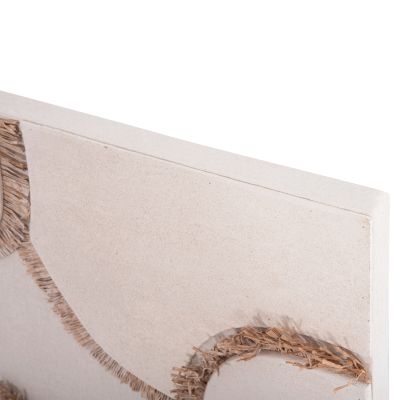 WALL DECOR PANEL RECTANGLE SERIES SANTORINI HM4532 MDF IN OFF WHITE COLOR-DECOR IN BEIGE 60x4.5(thickness)x80Hcm.