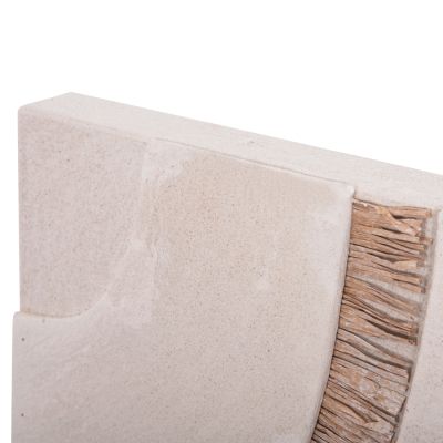 WALL DECOR PANEL RECTANGLE SERIES SANTORINI HM4532 MDF IN OFF WHITE COLOR-DECOR IN BEIGE 60x4.5(thickness)x80Hcm.