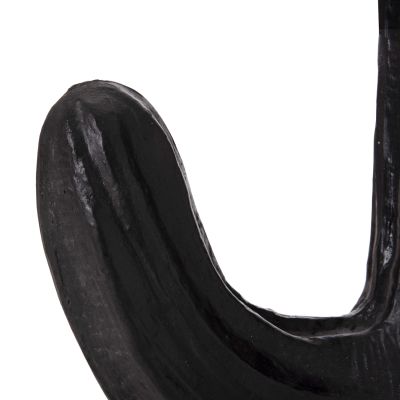 DECORATIVE FLOOR STANDING CACTUS HM4386.01S PLASTER IN BLACK 42x30x74Hcm.