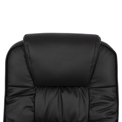 Office chair HM1112 with black PU and chromed base 63x67x113 cm.