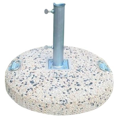 PREMIUM UMBRELLA BASE HM5476.50P CONCRETE MOSAIC 50KG WITH HANDLES AND GALVANISED TUBE Φ62mm