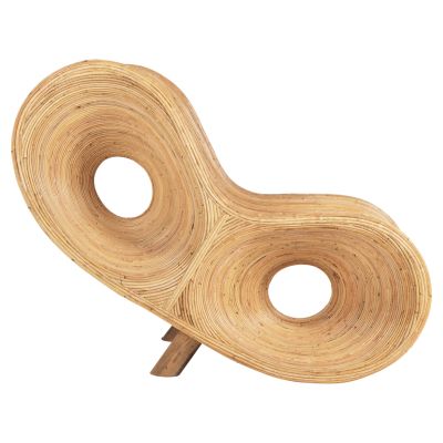КРЕСЛО CURVY LOUNGE - РАТАН В ЕСТЕСТВЕН ЦВЯТ 63x128x97Hcm.