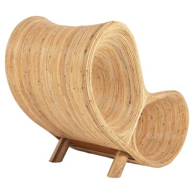 КРЕСЛО CURVY LOUNGE - РАТАН В ЕСТЕСТВЕН ЦВЯТ 63x128x97Hcm.