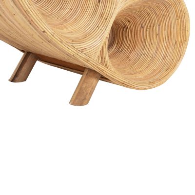 КРЕСЛО CURVY LOUNGE - РАТАН В ЕСТЕСТВЕН ЦВЯТ 63x128x97Hcm.