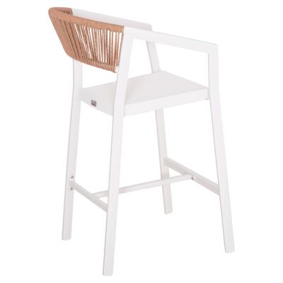 БАР СТОЛ АЛУМИНИЕВ-БЯЛ 56.5x57x99.5см.