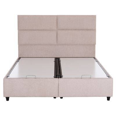 DOUBLE BED WITH STORAGE SPACE MILO HM622.32 BEIGE FABRIC--FOR MATTRESS 160x200cm