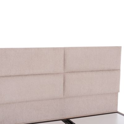DOUBLE BED WITH STORAGE SPACE MILO HM622.32 BEIGE FABRIC--FOR MATTRESS 160x200cm