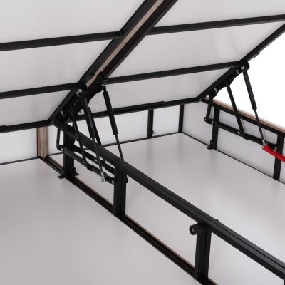 DOUBLE BED WITH STORAGE SPACE MILO HM622.32 BEIGE FABRIC--FOR MATTRESS 160x200cm