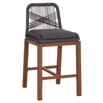 Бар стол  Howard тъмносиво въже 47.5x55x94.5Hсм.