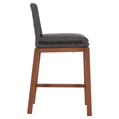 Бар стол  Howard тъмносиво въже 47.5x55x94.5Hсм.