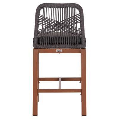 Бар стол  Howard тъмносиво въже 47.5x55x94.5Hсм.