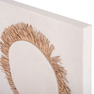 WALL DECOR PANEL RECTANGLE SERIES SANTORINI HM4531 MDF IN OFF WHITE COLOR-DECOR IN BEIGE 80x4.5(thickness)x120Hcm.