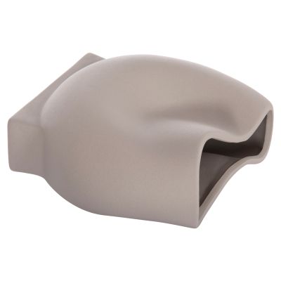 CERAMIC TABLE DECOR GLAZE HM4610.03 MATTE GREY 26x14x25Hcm
