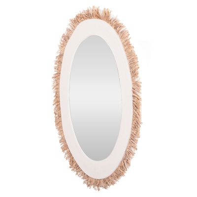 WALL MIRROR SERIES SANTORINI HM4528 MDF IN OFF WHITE-DECOR IN BEIGE 60x2x80Hcm.