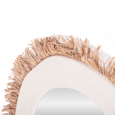 WALL MIRROR SERIES SANTORINI HM4528 MDF IN OFF WHITE-DECOR IN BEIGE 60x2x80Hcm.